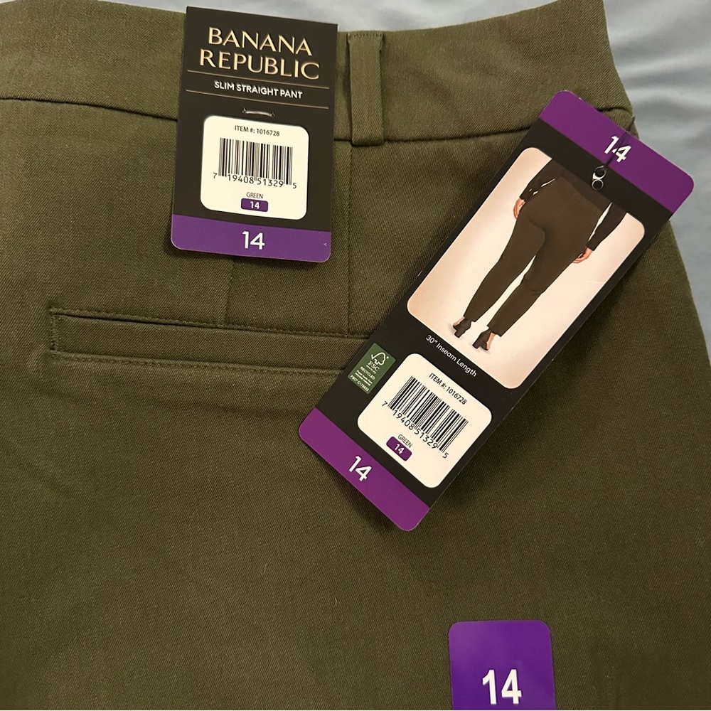 Banana Republic women’s Slim Straight Pants - Olive
